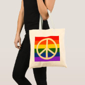 Tote Bag drapeau de symbole de paix (Devant (produit))