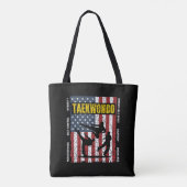 Tote Bag Drapeau de Taekwondo Self Control American Martial (Dos)