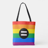 Tote Bag Drapeau des droits gays (Dos)