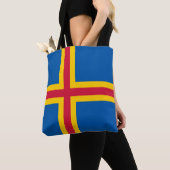 Tote Bag Drapeau des îles Åland patriotiques (De près)