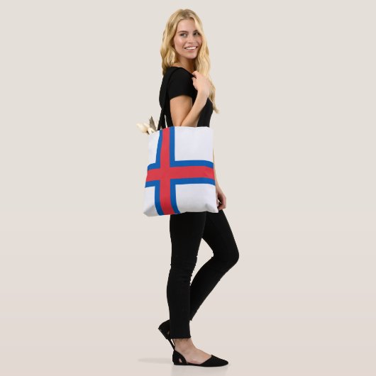 Tote Bag Drapeau des îles Féroé (Sur le modèle)