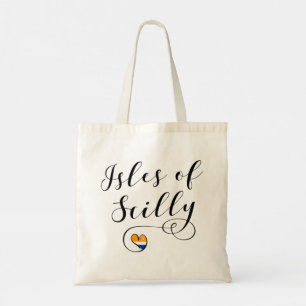 Tote Bag Drapeau des îles Scilly Cœur