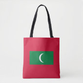 Tote Bag Drapeau des Maldives (Devant)