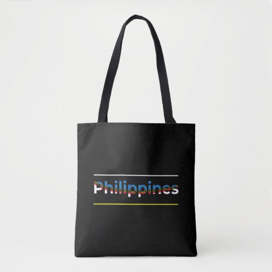 Tote Bag Drapeau des Philippines - Lettres Patriotique Cuto (Devant)
