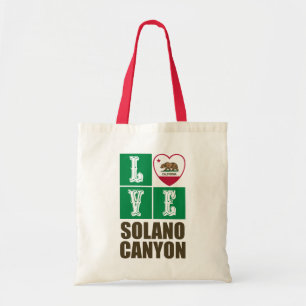 Tote Bag Drapeau d'État de Californie Coeur Solano Canyon