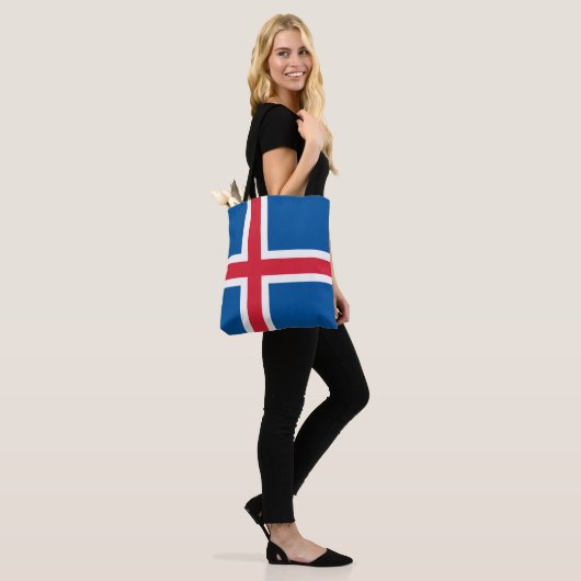 Tote Bag Drapeau d'Islande (Sur le modèle)