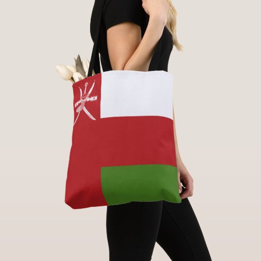 Tote Bag Drapeau d'Oman (De près)