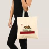 Tote Bag Drapeau d'ours soutenu par Californie (Devant (produit))