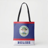 Tote Bag Drapeau du Belize (Devant)