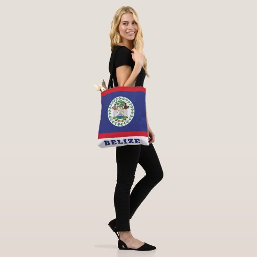 Tote Bag Drapeau du Belize (Sur le modèle)