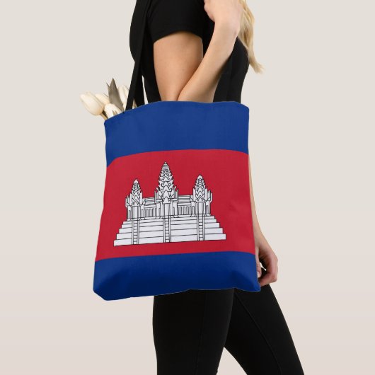 Tote Bag drapeau du Cambodge (De près)
