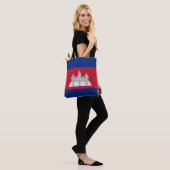 Tote Bag drapeau du Cambodge (Sur le modèle)