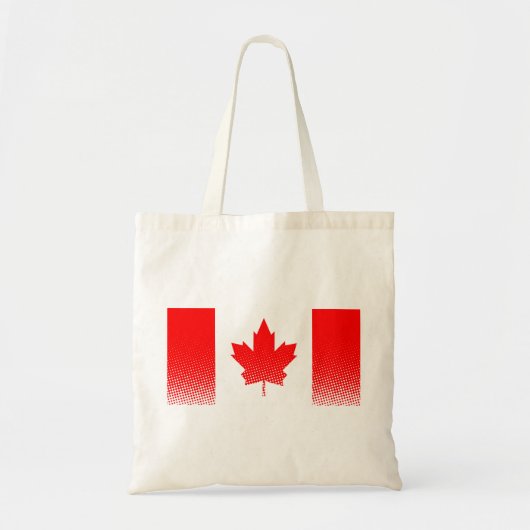 Tote Bag Drapeau Du Canada À Effet Halfton (Devant)