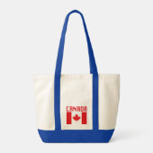 Tote Bag Drapeau du Canada avec texte du Canada (Dos)