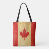 Tote Bag Drapeau du Canada Conception Vintage (Dos)