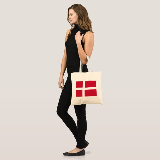 Tote Bag Drapeau du Danemark (Devant (modèle))