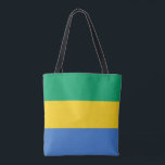 Tote Bag Drapeau du Gabon<br><div class="desc">Drapeau patriotique du Gabon.</div>