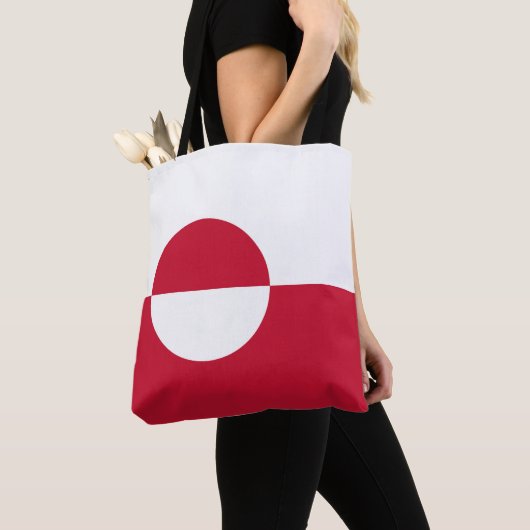Tote Bag Drapeau du Groenland (De près)