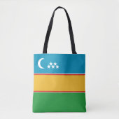 Tote Bag Drapeau du Karakalpakstan (Devant)