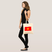 Tote Bag Drapeau du Kirghizistan (Devant (modèle))