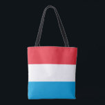 Tote Bag Drapeau du Luxembourg<br><div class="desc">Drapeau patriotique du Luxembourg.</div>