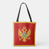 Tote Bag Drapeau du Monténégro (Dos)