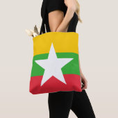 Tote Bag Drapeau du Myanmar (De près)