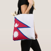 Tote Bag Drapeau du Népal (De près)