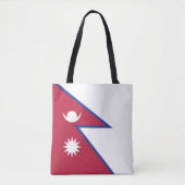 Tote Bag Drapeau du Népal (Devant)