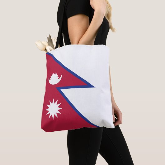 Tote Bag Drapeau du Népal (De près)
