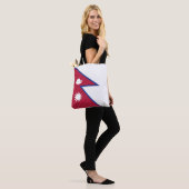 Tote Bag Drapeau du Népal (Sur le modèle)