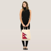 Tote Bag Drapeau du Népal (Devant (modèle))