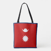 Tote Bag Drapeau du Népal cool (Dos)