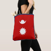 Tote Bag Drapeau du Népal cool (De près)