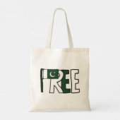 Tote Bag Drapeau du Pakistan libre (Dos)