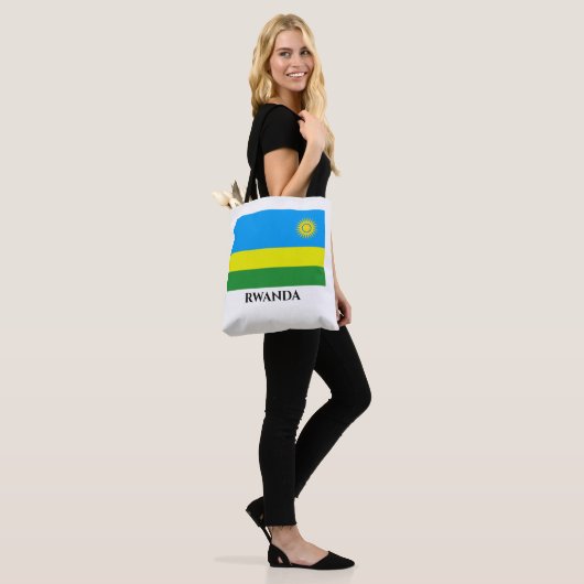 Tote Bag Drapeau du Rwanda (Sur le modèle)