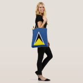 Tote Bag Drapeau du St Lucia (Sur le modèle)