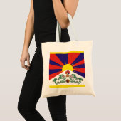 Tote Bag Drapeau du Tibet - Drapeau du lion des neiges (Devant (produit))