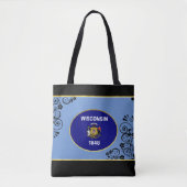 Tote Bag Drapeau du Wisconsin (Devant)