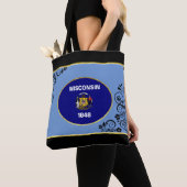 Tote Bag Drapeau du Wisconsin (De près)