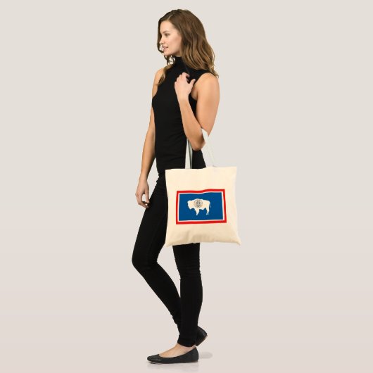 Tote Bag Drapeau du Wyoming (Devant (modèle))