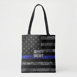 Tote Bag Drapeau en détresse du shérif adjoint