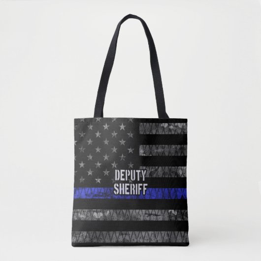 Tote Bag Drapeau en détresse du shérif adjoint (Devant)