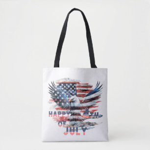Tote Bag Drapeau et aigle des États-Unis. Indépendance