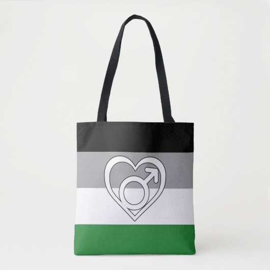 Tote Bag Drapeau et symbole de fierté androphile (Devant)