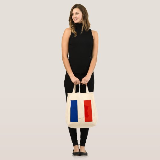 Tote Bag drapeau français (Devant (modèle))