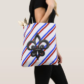 Tote Bag Drapeau français de rayures (De près)