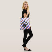 Tote Bag Drapeau français de rayures (Sur le modèle)