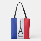 Tote Bag Drapeau français et Tour Eiffel - France/fans spor (Dos)
