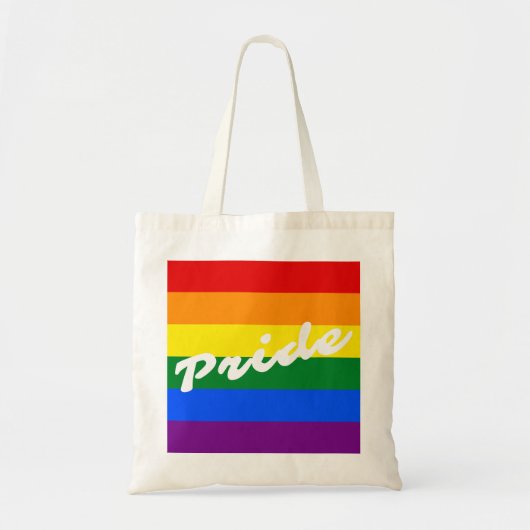 Tote Bag Drapeau Gay pride arc-en-ciel 6 bandes LGBT (Devant)